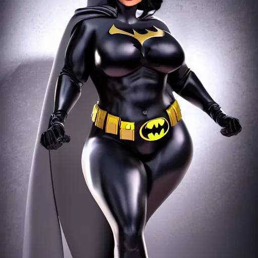 Prompt: big curvy batman woman, super realistic, super detailed, high octane, photorealistic, rendering 8 k, 8 k octane, unreal engine,