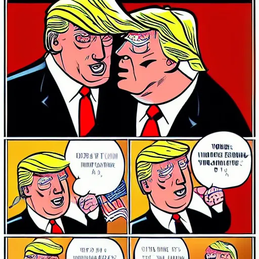 Image similar to comic of Donald Trump by Ben Garrison