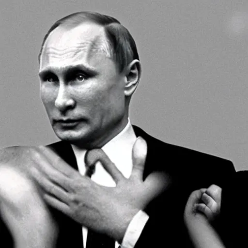 Image similar to Vladimir Putin in backrooms, creepypasta, horror