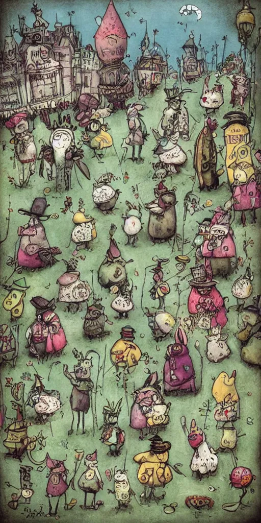 Image similar to a vintage easter parade by alexander jansson