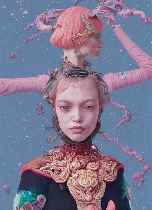 Image similar to vogue : : by martine johanna and simon stalenhag and chie yoshii and casey weldon and wlop : : ornate, dynamic, particulate, rich colors, intricate, elegant, highly detailed, centered, artstation, smooth, sharp focus, octane render, 3 d