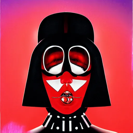 Prompt: portrait of Gaga-Vader hybrid