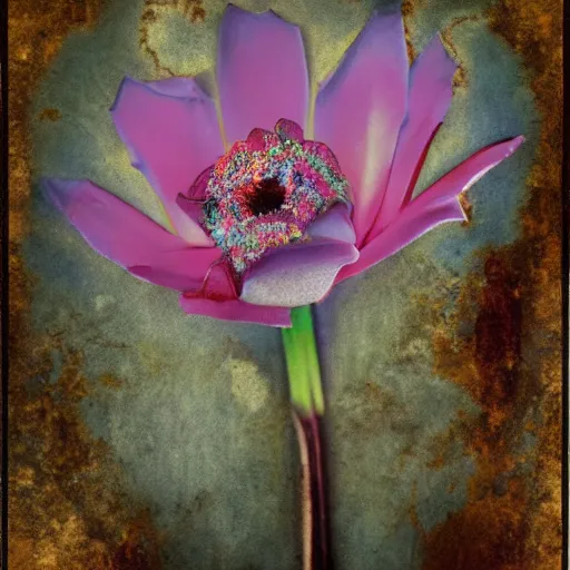 Image similar to by mark brooks, by tom fruin tender lords of the rings. the conceptual art is a beautiful & haunting work of art of a series of images that capture the delicate beauty of a flower in the process of decaying. the colors are muted & the overall effect is one of great sadness.