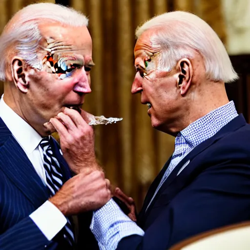 Image similar to joe biden eating someone alive