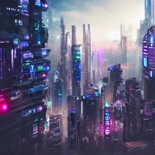 hd photo of futuristic cyberpunk city, highly detailed | Stable ...