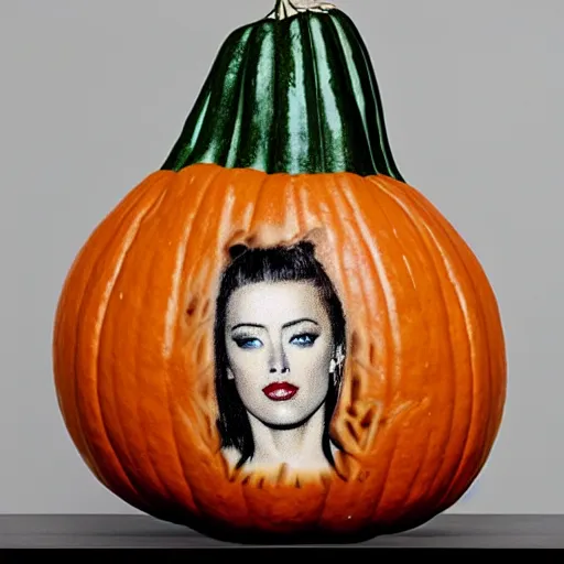 Image similar to gourd amber heard hybrid intercross mix as a gourd