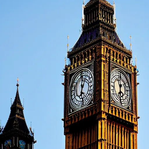 Prompt: Photo of the Big Ben finally hatching to reveal its true form: Optimus prime