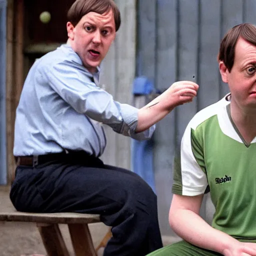 Sweaty David Mitchell as Peep Shows Mark Corrigan in | Stable Diffusion ...