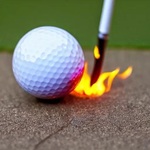 Image similar to golf ball on fire