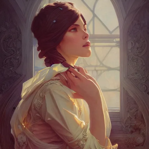 Image similar to ultra realistic illustration, pouting, intricate, elegant, highly detailed, digital painting, artstation, concept art, smooth, sharp focus, illustration, art by artgerm and greg rutkowski and alphonse mucha