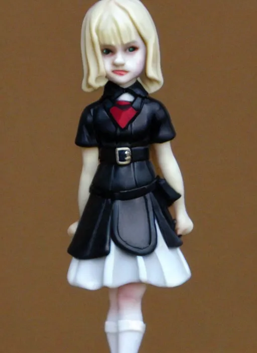 Image similar to 80mm resin detailed miniature of a school girl with black skirt, white blouse and gothic boots