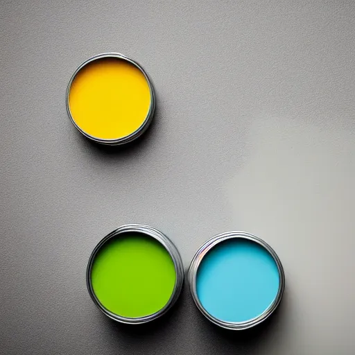 Image similar to can of paint, minimal, modern, solid colors, mix