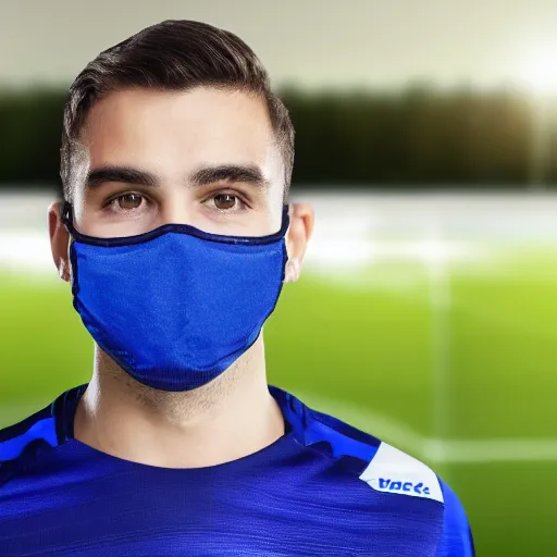 Image similar to soccer player with face mask