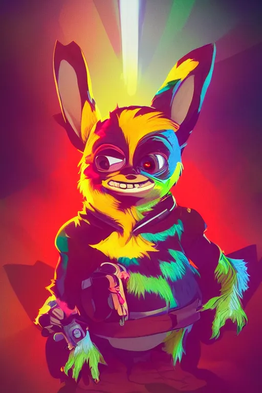 Image similar to colorful full body shot of gizmo gremlin, trending on artstation, trending on deviantart ,cinematic backlighting, 8k, symmetrical, correct proportions, hyper detail, studio disney
