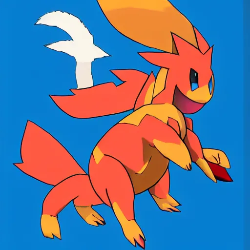 Image similar to new Pokémon, fire type by Ken Sugimori