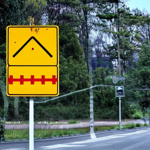 Image similar to confusing road signs, 8k resolution, ultrarealistic