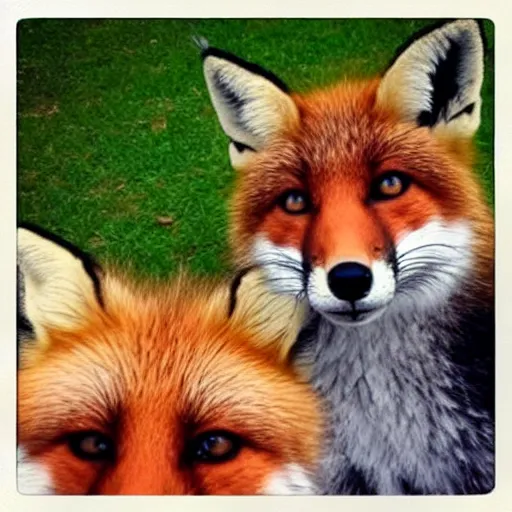 Prompt: fox selfie