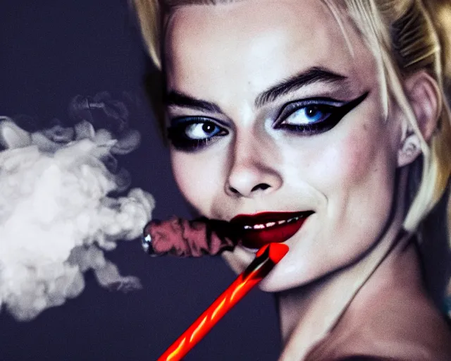 margot robbie cigarette