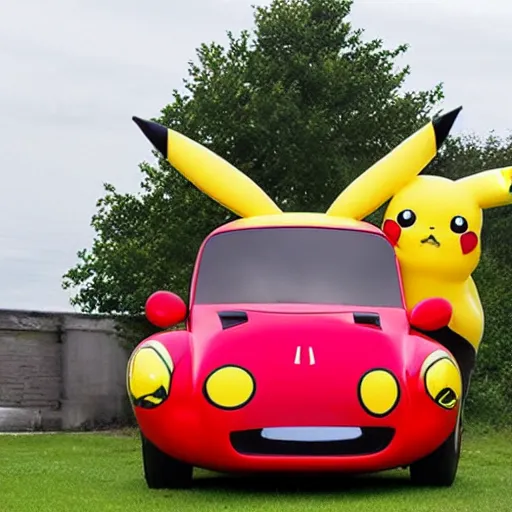 Image similar to pikachu shaped car