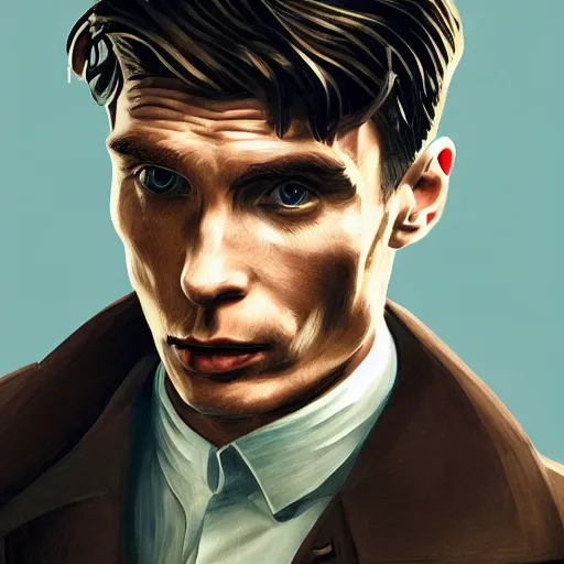 Prompt: Thomas Shelby cillian murphy standing in atlantis, digital painting, illustration, highly detailed, artstation