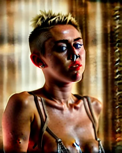 Image similar to film still of miley cyrus in a movie directed by martin scorsese