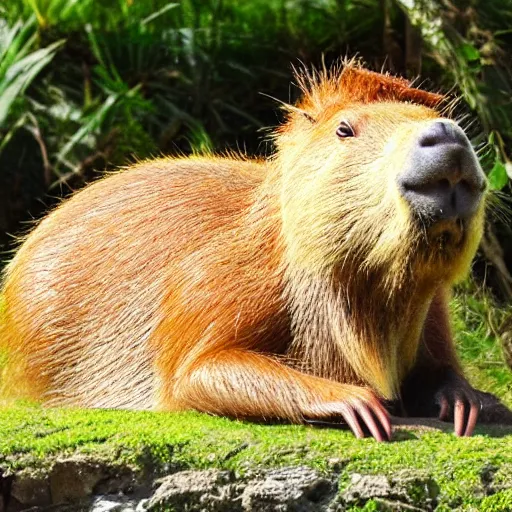 Image similar to capybara in bored ape's style