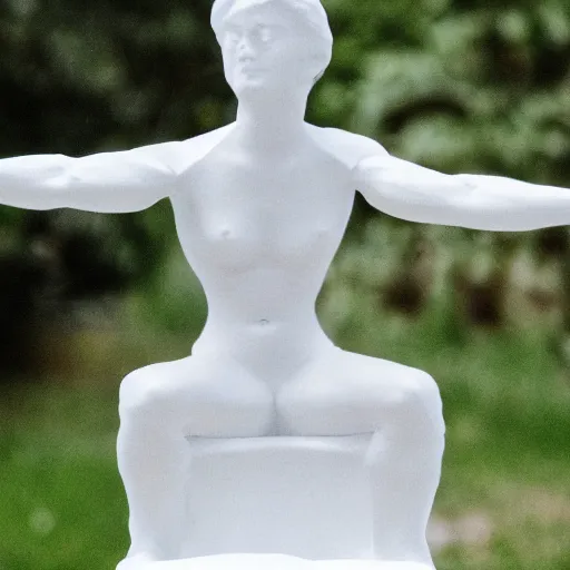 Image similar to statue made from white, isolated on white