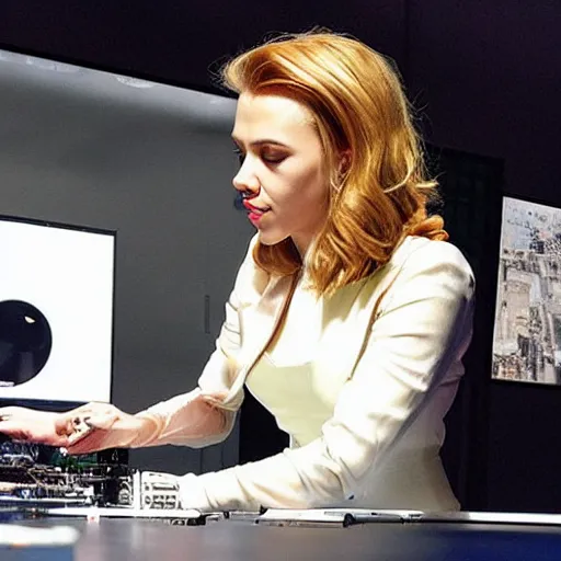 Image similar to “Scarlett Johansson building a PC”