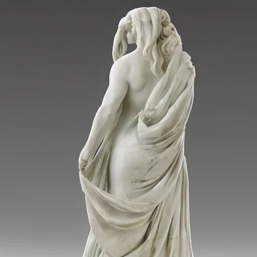 Image similar to greek goddess marble statue, modest