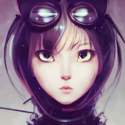 Prompt: A potrait of a cyborg cat with big and cute eyes, fine-face, realistic shaded perfect face, fine details. Very anime style. Realistic shaded lighting poster by Ilya Kuvshinov katsuhiro, magali villeneuve, artgerm, Jeremy Lipkin and Michael Garmash, Rob Rey and Kentarõ Miura style, trending on art station