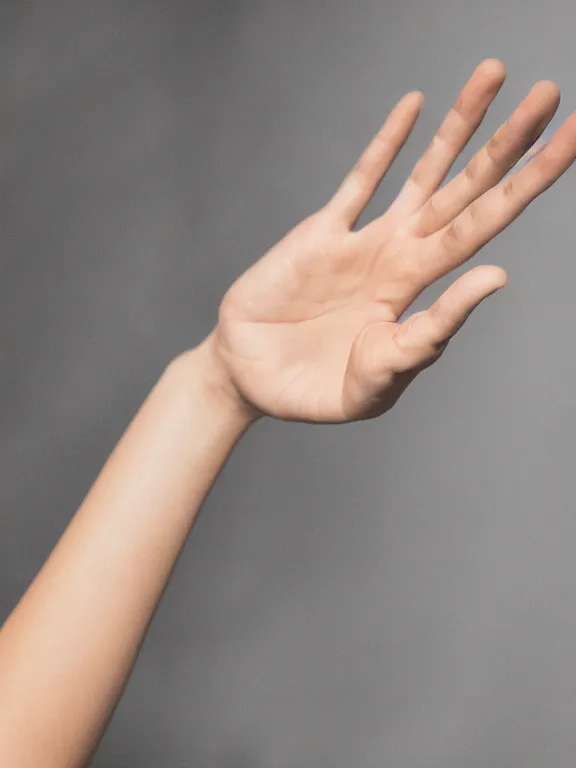 Prompt: photo of one!! detailed elegant woman's hand palm up, palm lines, instagram photo, studio photo