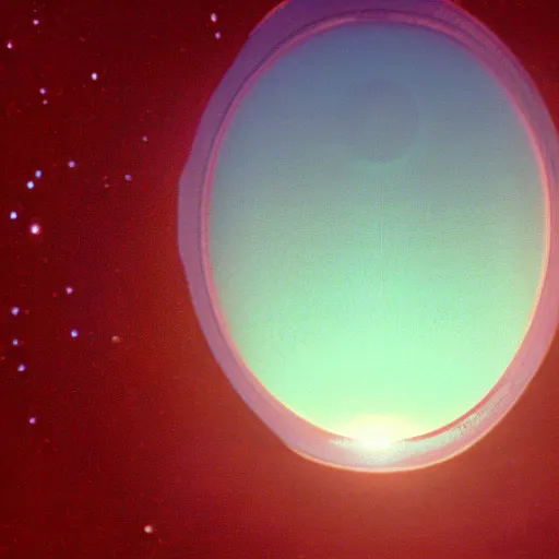 Prompt: cinematic shot of o'neil cylinder orbiting venus, 2 0 0 1 : a space odyssey