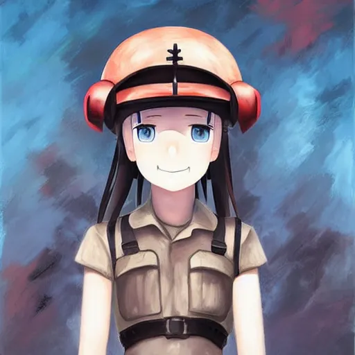 Image similar to Chiito, Girls' last tour, oil painting