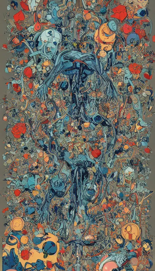 Image similar to The end of an organism, by james jean,