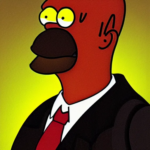 Image similar to Homer Simpson, portrait, 50mm (1999)