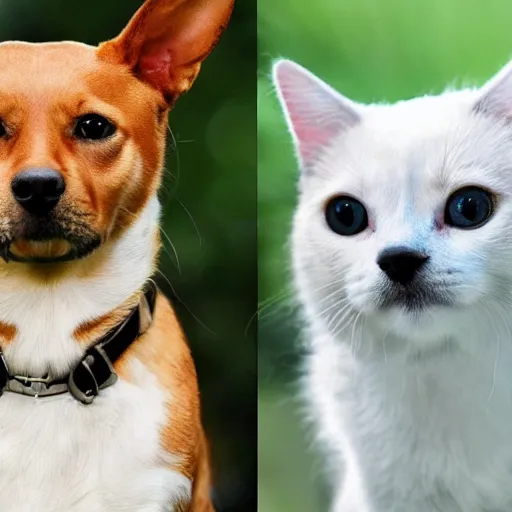 Prompt: new species created from crossbreeding cats and dogs