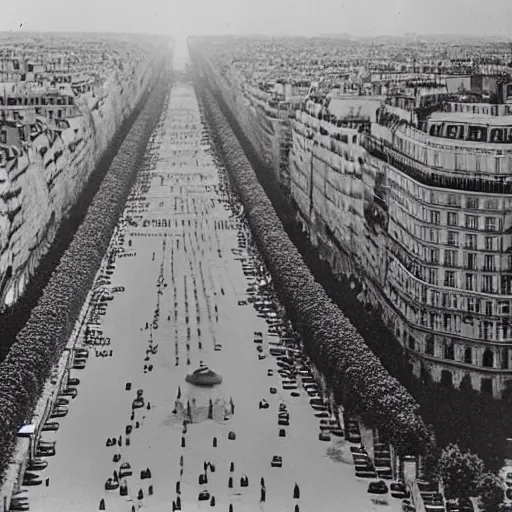 Image similar to the champs elysees in paris in 1 9 5 0