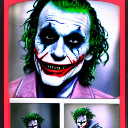 Prompt: a polaroid of the joker