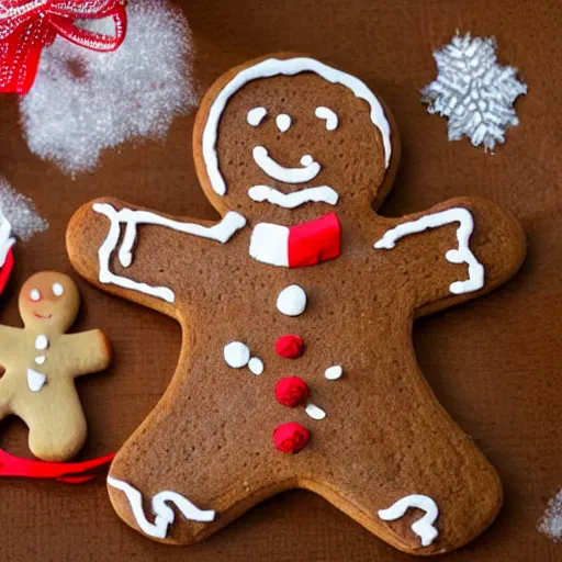 Prompt: a ginger bread man holding a gun, ultra realistic, highly detailed, pristine