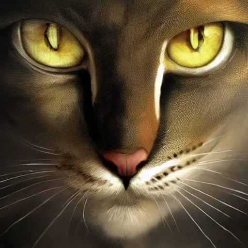 Prompt: portrait of khajit,digital art,ultra realistic,ultra detailed,art by greg rutkowski,dramatic