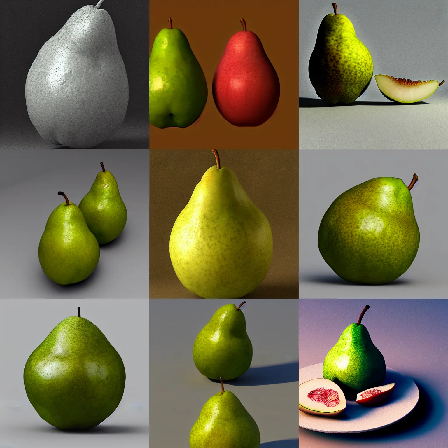 Prompt: william shakespeare!! as a pear fruit, william shakespeare!!! and pear fruit hybrid, 4 k, octane render