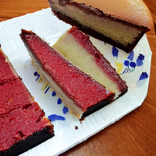 Image similar to cake, made of pie