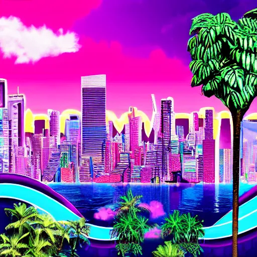 Image similar to vaporwave jungle city steve harvey