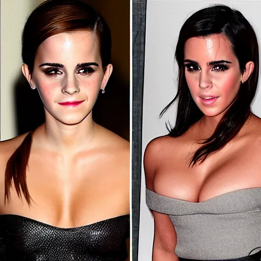 Image similar to emma watson mixed with kim kardashian