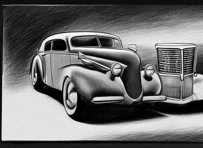 Premium Vector | A drawing of a vintage classic car