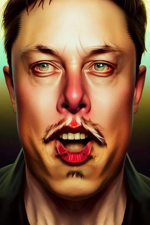 Image similar to elon musk as mario, realistic portrait, symmetrical, highly detailed, digital painting, artstation, concept art, smooth, sharp focus, illustration, cinematic lighting, art by artgerm and greg rutkowski and alphonse mucha