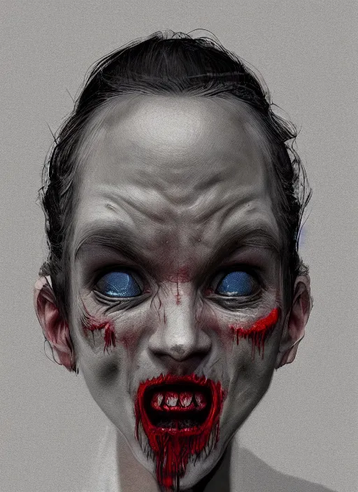 Image similar to a portrait of pure horror, digital art, trending on artstation