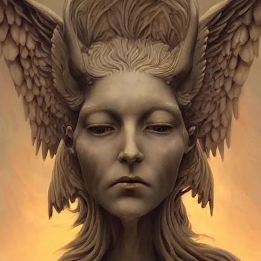 Prompt: scary angel statues looking at each other crying in a graveyard, in the style of peter mohrbacher by weta digital and beth cavener, high face symmetry, intricate, masterpiece, award winning, high face symmetry, intricate