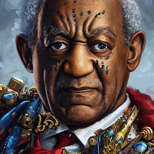 Prompt: Portrait of Bill Cosby as the emperor of humanity from warhammer 40k made by stanly artgerm lau, wlop, rossdraws, james jean, andrei riabovitchev ,marc simonetti