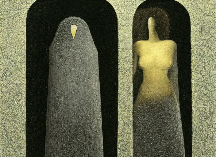 Image similar to imprisoned ancient eldritch female goddess by gertrude abercrombie